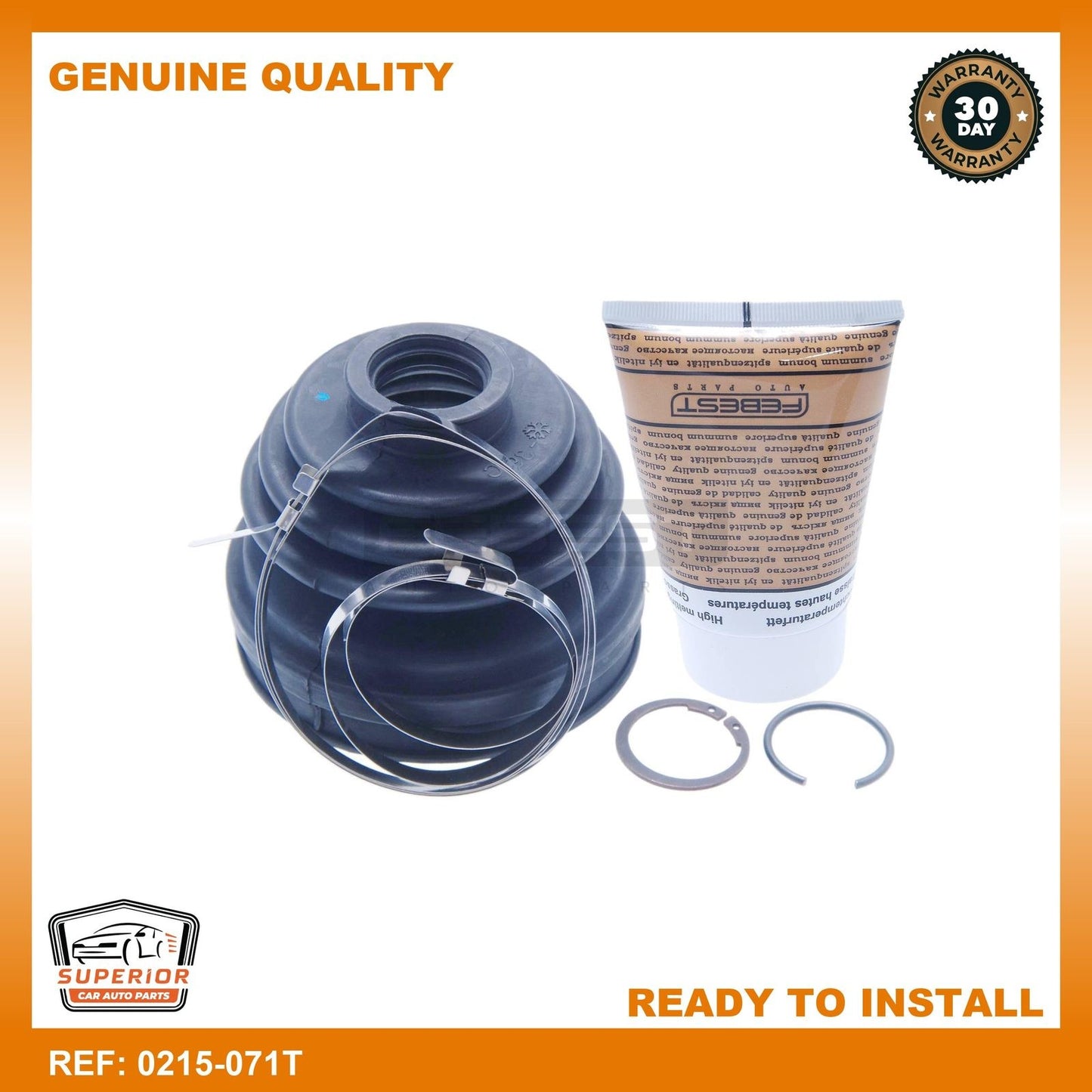 Febest 2002-2013 Nissan X-Trail Boot Inner Cv Joint Kit 0215-071T
