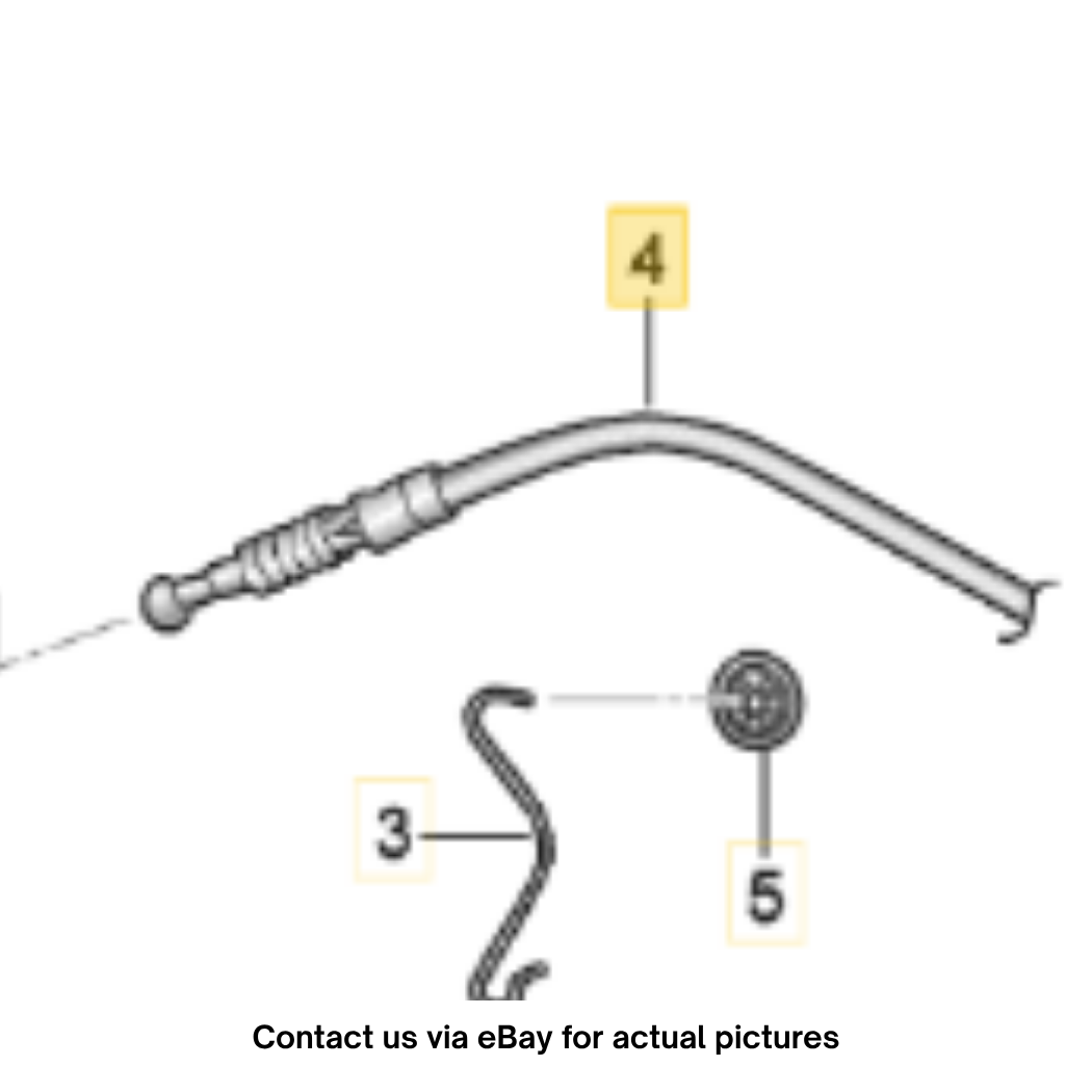 2011–2015 VW Jetta Rear Parking Brake Cable Used OEM 5C0609721AB
