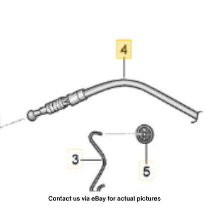 2011–2015 VW Jetta Rear Parking Brake Cable Used OEM 5C0609721AB