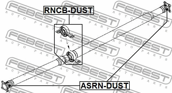 FEBEST RENAULT, NISSAN DRIVE SHAFT BEARING - RNCB-DUST