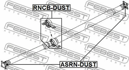 FEBEST RENAULT, NISSAN DRIVE SHAFT BEARING - RNCB-DUST