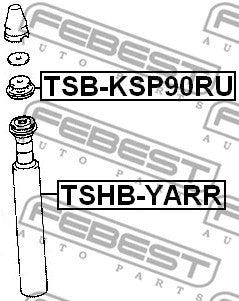FEBEST 2003-2006 Toyota Yaris Rear Shock Absorber Boot TSHB-YARR