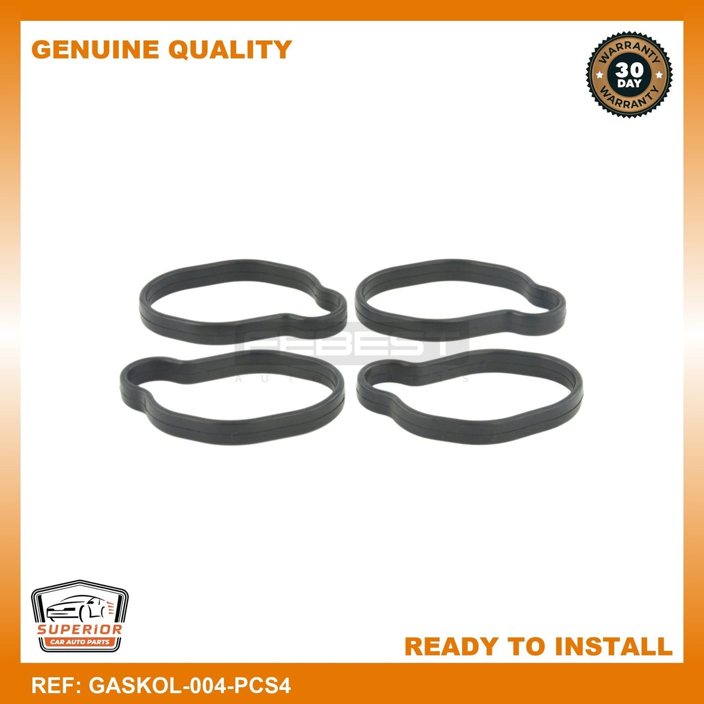 Febest Seal Ring, Spark Plug Tube GASKOL-004-PCS4