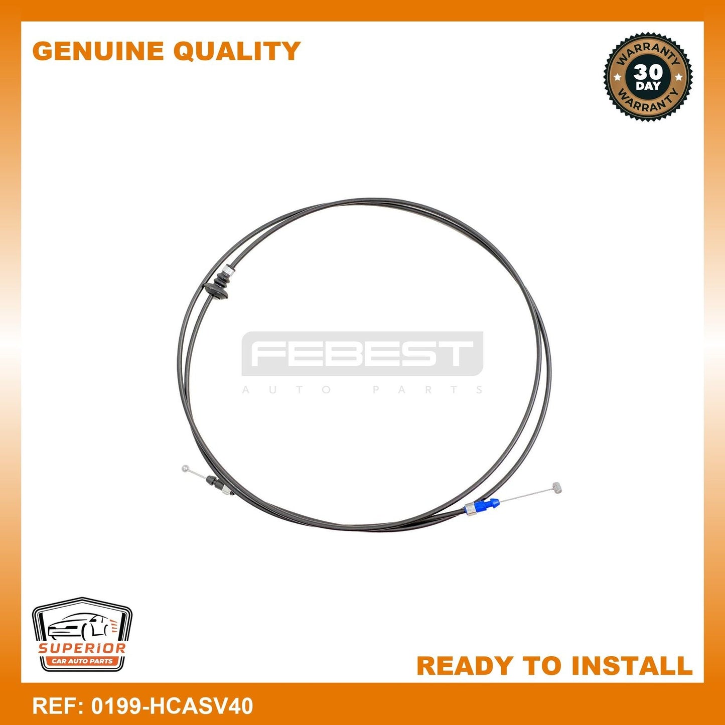 FEBEST 06-11 Toyota Camry Cable Assy Hood Lock Control 0199-HCASV40