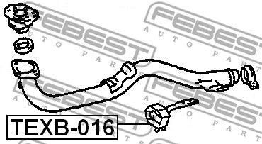FEBEST 1991-2002 Toyota Corolla Exhaust Pipe Mounting Bracket TEXB-016