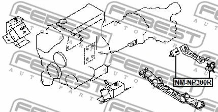 Febest 2008-2014 Nissan Frontier Rear Engine Mount NM-NP300R