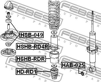 FEBEST 1997-2001 Honda CR-V Rear Shock Absorber Boot HSHB-RDR