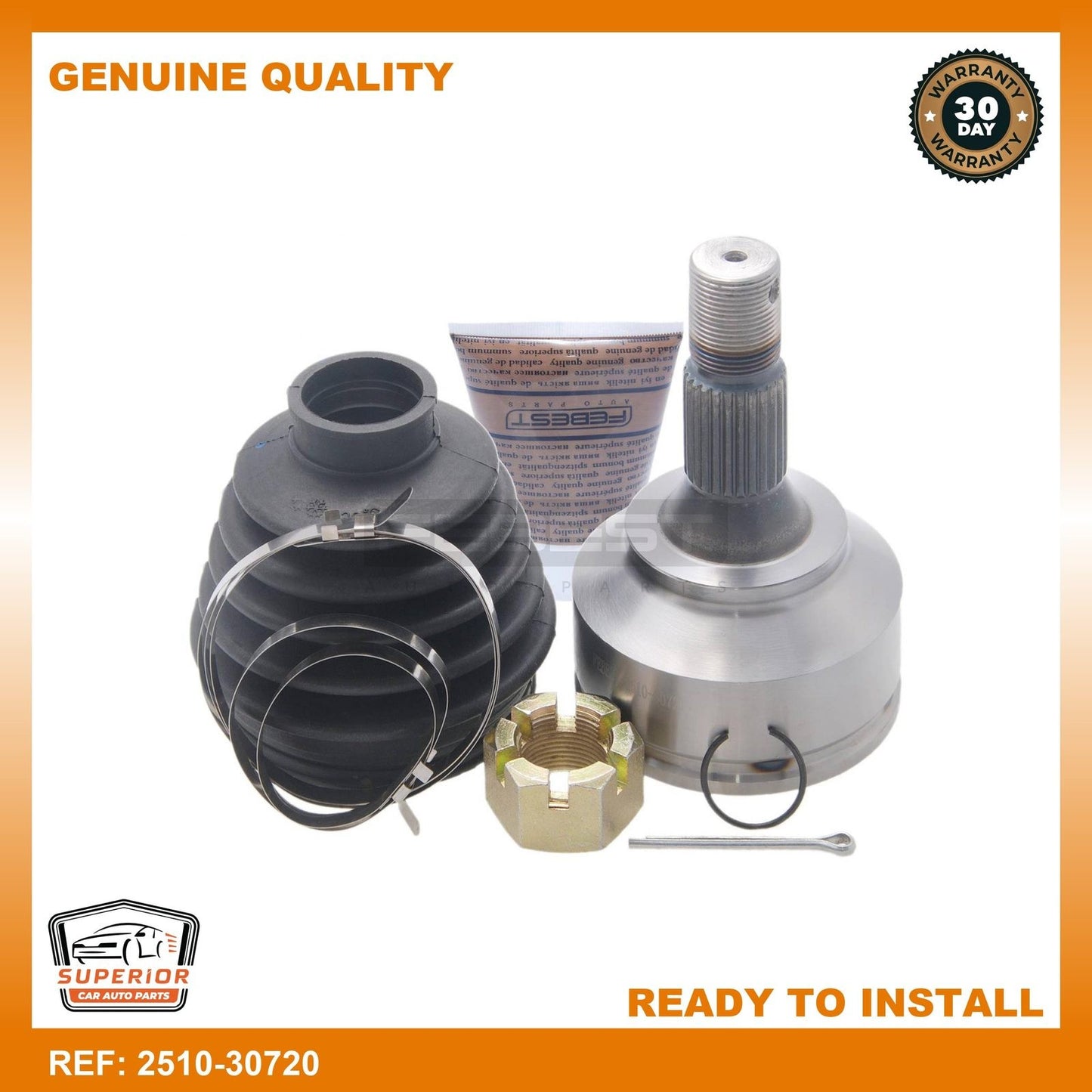 FEBEST 2003-2008 Peugeot 307 Outer CV Joint 2510-30720