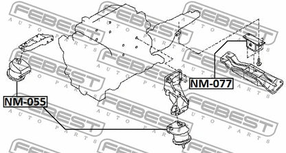 FEBEST 2003-2008 INFINITI FX35 Rear Engine Mount NM-077