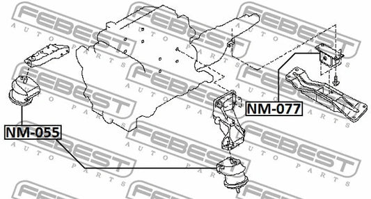 FEBEST 2003-2008 INFINITI FX35 Rear Engine Mount NM-077