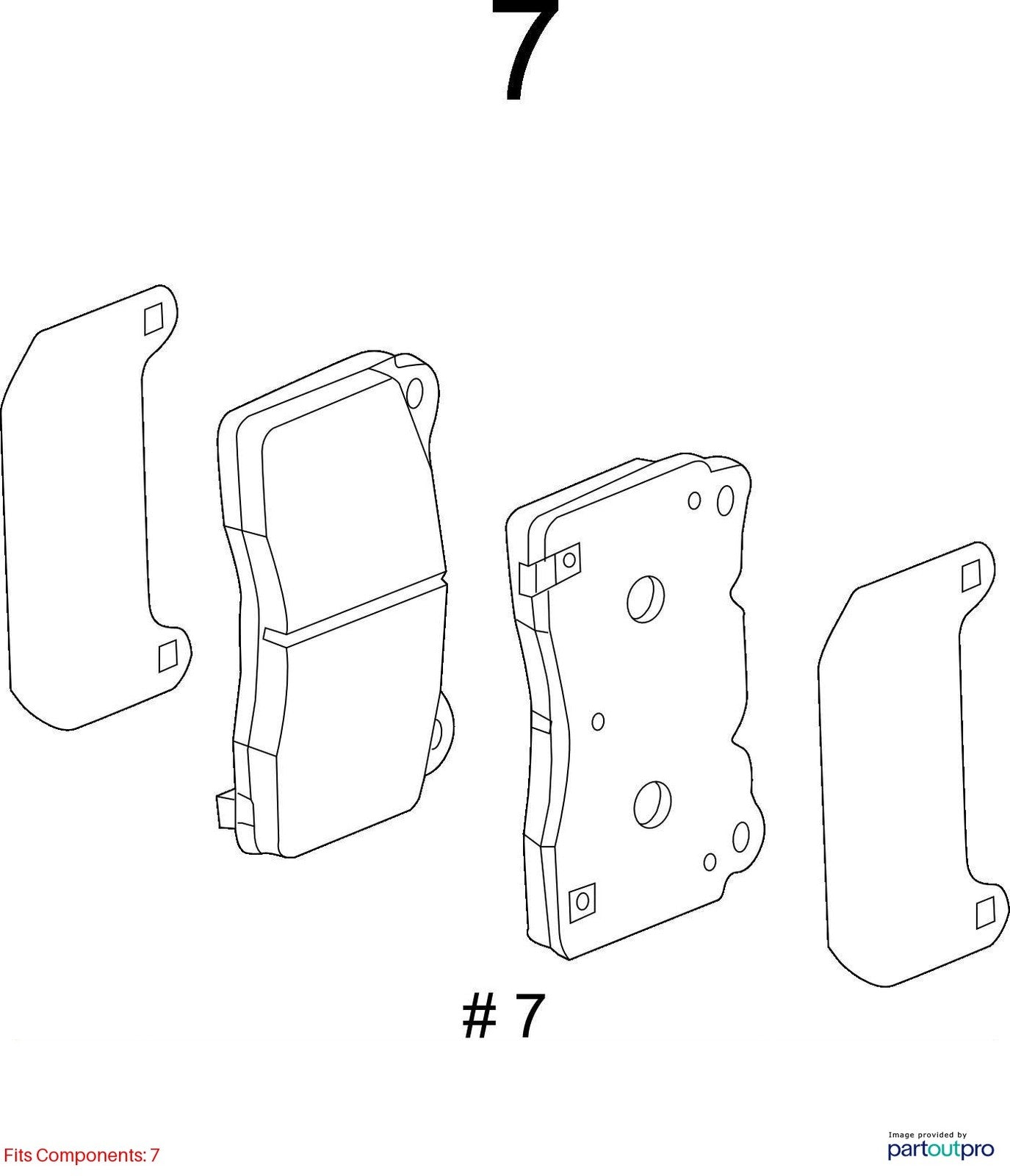 2018 Cadillac CTS Front Disc Brake Pad Kit Used OEM 84233021
