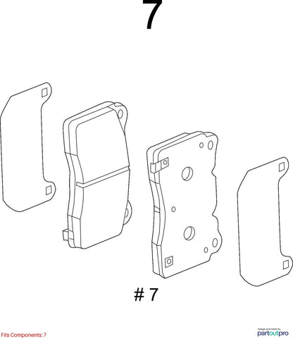 2018 Cadillac CTS Front Disc Brake Pad Kit Used OEM 84233021