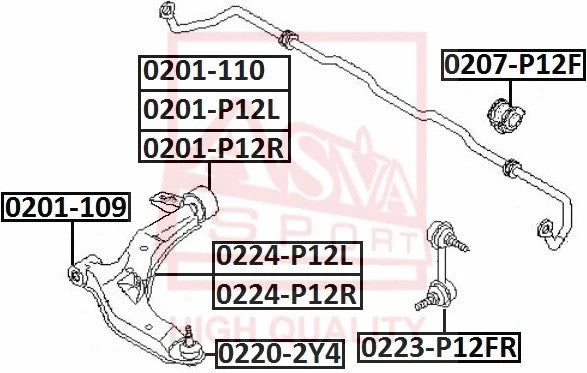 FEBEST 1999-2004 Nissan Maxima Ball Joint Front Lower Arm 0220-2Y4