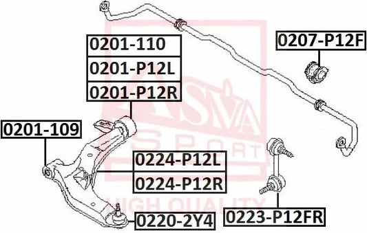 FEBEST 1999-2004 Nissan Maxima Ball Joint Front Lower Arm 0220-2Y4