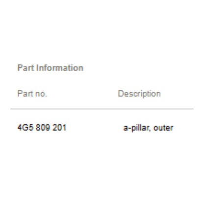 2012–2015 Audi A6 Left Outer A-Pillar Trim Used OEM 4G5809201