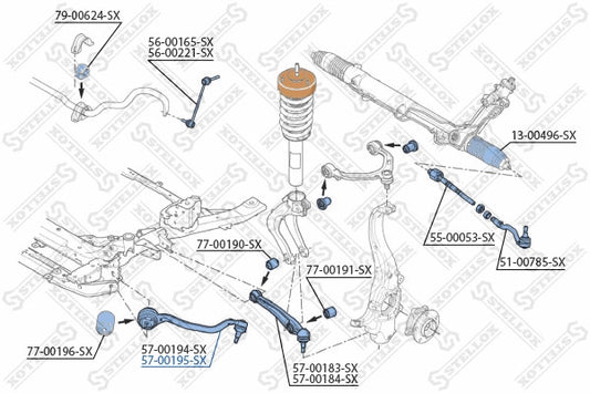 STELLOX 2007-2014 BMW X5 Tension Strut 31126773950
