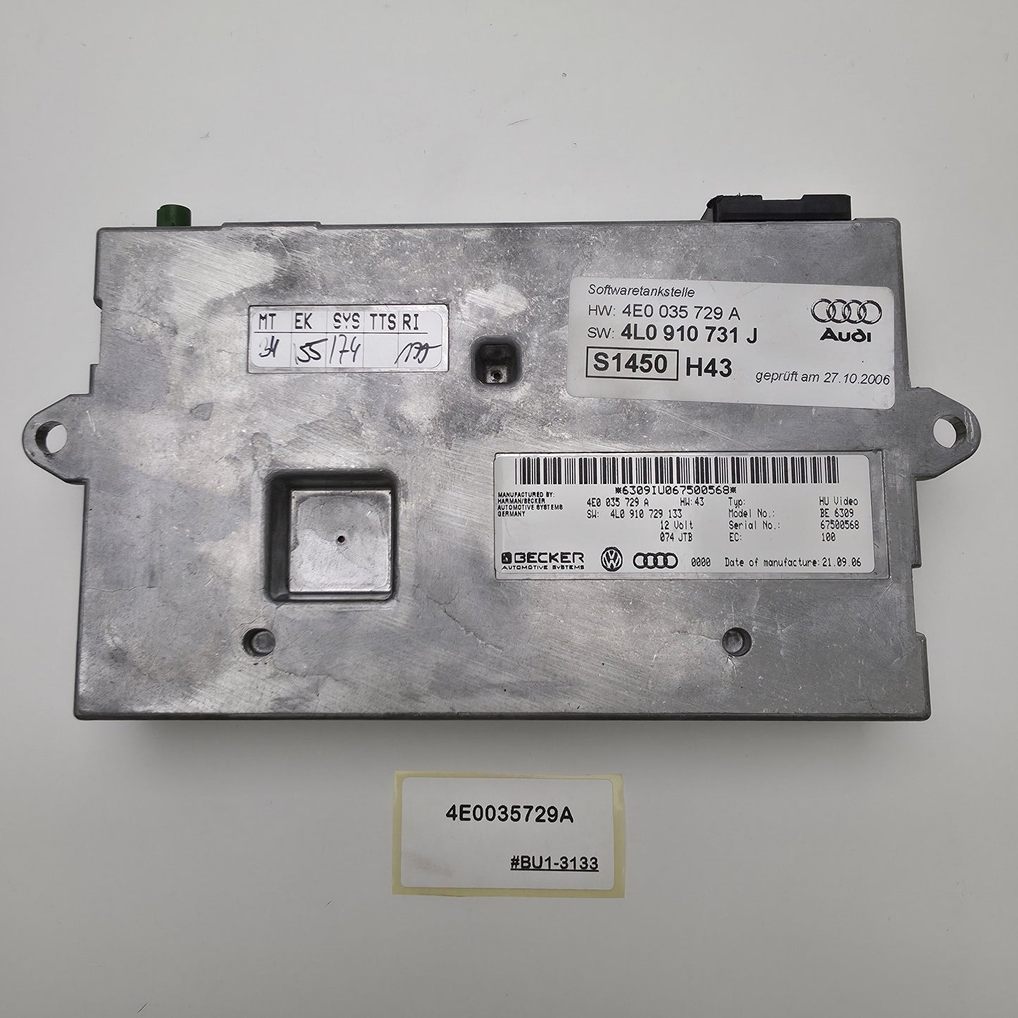 2004-2006 Audi A6 MMI CONTROL UNIT MODULE 4E0035729A