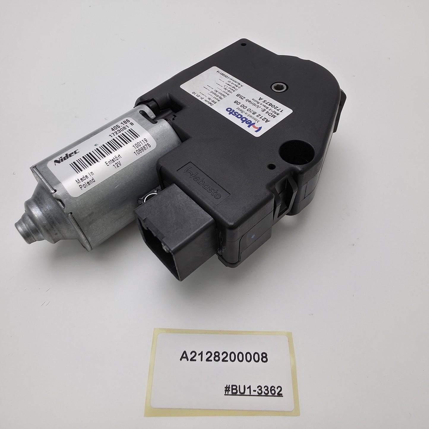 2012 Mercedes-Benz C250 Sunroof Motor A2128200008