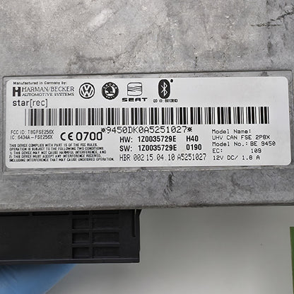2008-2012 Volkswagen Jetta Bluetooth Interface Control Module 1Z0035729E