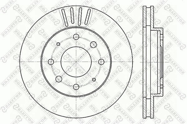 STELLOX 1988-2006 Hyundai Elantra Brake Disc 51712M2000