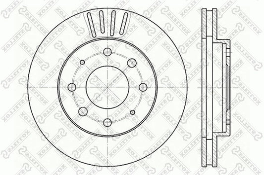 STELLOX 1988-2006 Hyundai Elantra Brake Disc 51712M2000