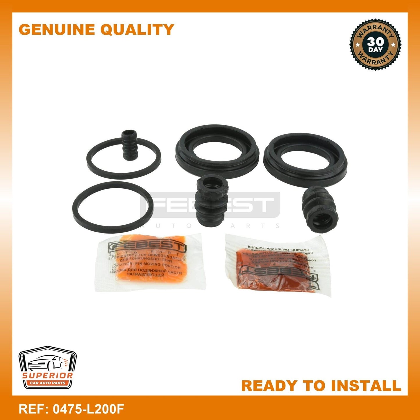 Febest MITSUBISHI MR977364 Brake Caliper Repair Kit 0475-L200F