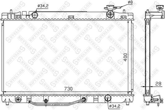 STELLOX 2006-2011 Toyota Camry Radiator Assembly 16400-0H290