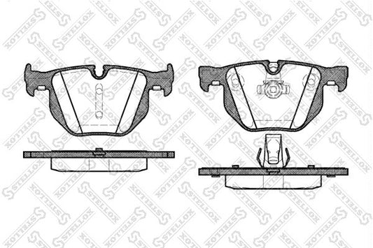 STELLOX 2004-2010 BMW 525i Rear Brake Pad Set 34216763043