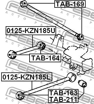 FEBEST 1996-2001 Toyota 4Runner Rear Trailing Arm Bushing TAB-164