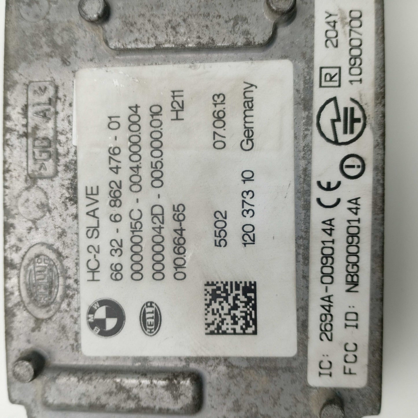 2011-2018 BMW 5 Blind Spot Control Unit HC-2 Slave 6862476