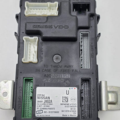 2007-2008 Infiniti G35 Controller Assembly - BCM 284B1JK62A