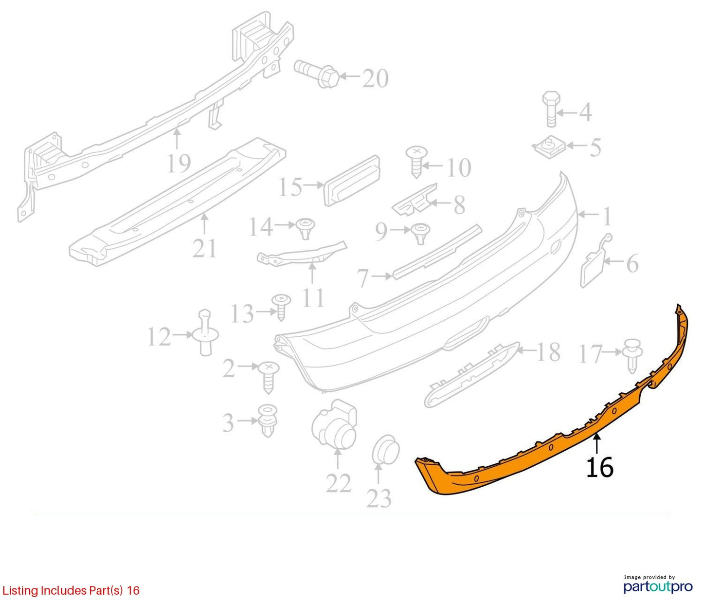 2010-2015 MINI Cooper Rear Centre Spoiler / Wing Used OEM 51127260578