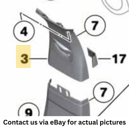 2011-2016  BMW 520i Left Upper B‑Column Cover Used OEM 51437358983
