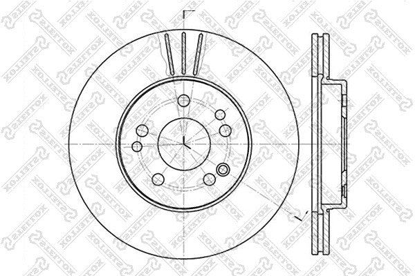 STELLOX 86-93 Mercedes-Benz 190E Front Vented Disc Brake Rotor 284x22 1244211612