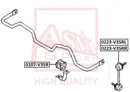 FEBEST 2003-2008 Nissan 350Z Rear Right Stabilizer Link 0223-V35RR