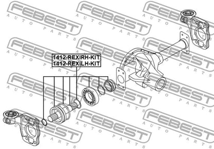 FEBEST 2005 SsangYong Rexton Drive Shaft 1412-REXIRH-KIT