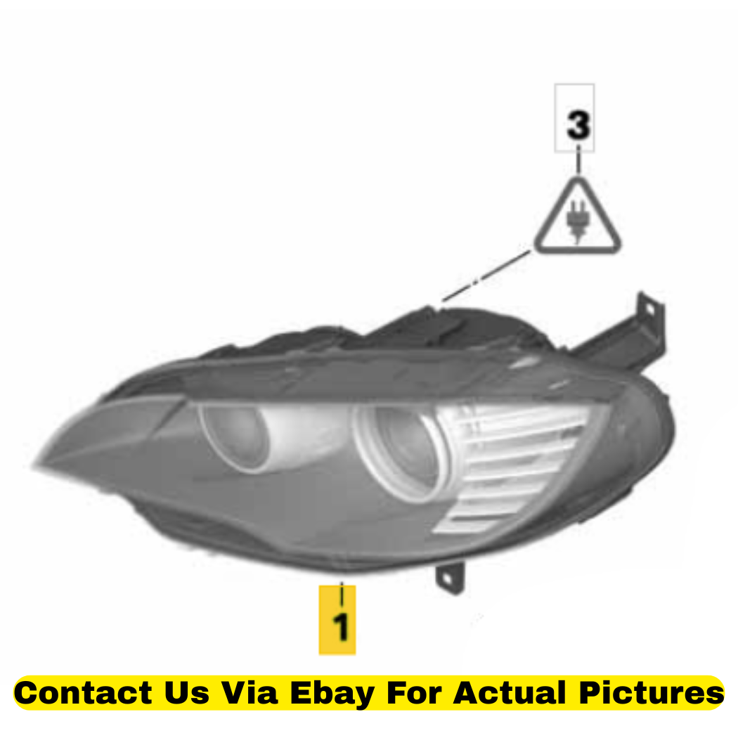 2012 BMW X6 Left Bi-Xenon Headlight Assembly Used OEM 63117287009