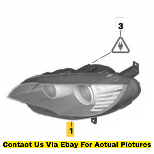 2012 BMW X6 Left Bi-Xenon Headlight Assembly Used OEM 63117287009