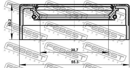 FEBEST 1990-2003 Ford Escort Drive Shaft Oil Seal 95NES-40551010C