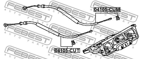 FEBEST 2003-2006 Mitsubishi Outlander Heater Control Cable 04105-CUM