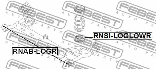 FEBEST 2015-2019 Renault Clio Bushing Axle Beam RNAB-LOGR