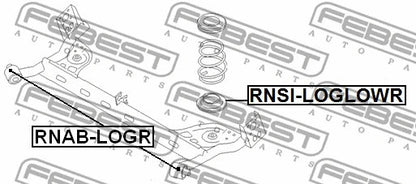 FEBEST 2015-2019 Renault Clio Bushing Axle Beam RNAB-LOGR