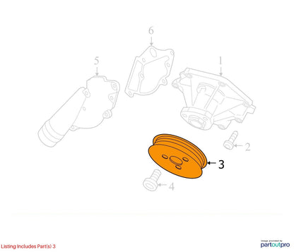 2013-2015 Audi A4 Coolant Water Pump Pulley 06E121031D