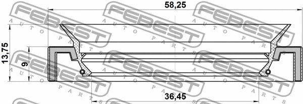 FEBEST TOYOTA, KIA, HYUNDAI SHAFT SEAL, DIFFERENTIAL - 95HAY-38580914C