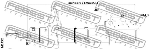 FEBEST 2003-2014 Volvo XC90 Front Shock Absorber 27110-001F