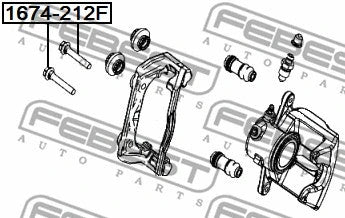 FEBEST 02-24 BMW X5 Guide Bolt, Brake Caliper 1674-212F