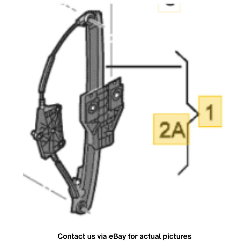 2012 Audi A4 Rear Left Window Regulator Without Motor Used OEM 8K0839461A