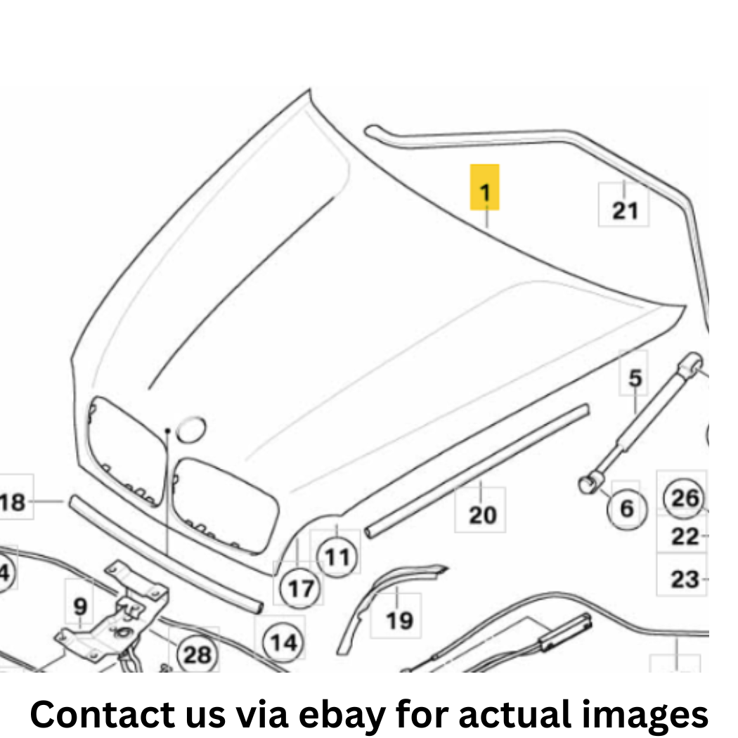 2009 BMW X5 Hood Panel Used OEM 41617486754