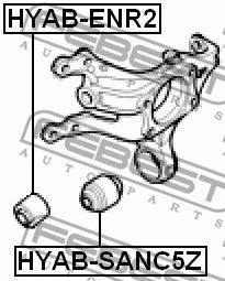 FEBEST 2010-2015 Hyundai ix35 Rear Knuckle Bushing HYAB-ENR2