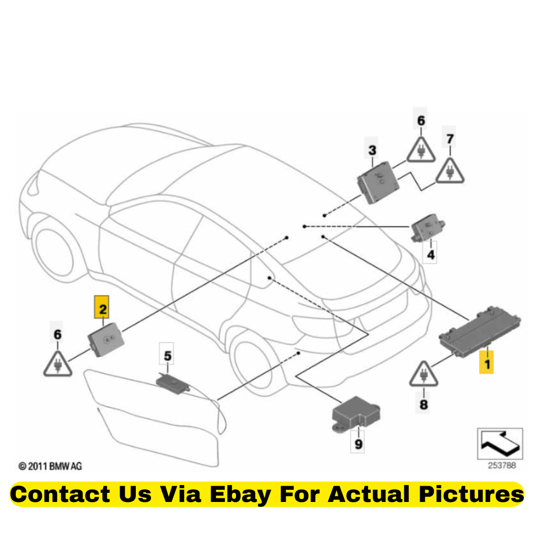 2012 BMW X6 Roof & Antenna Signal Components Used OEM